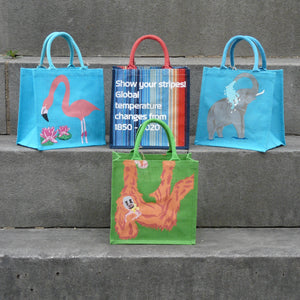 4-Jute-bags-Flamingo-Global-Temperatures-Elephant-Orangutan