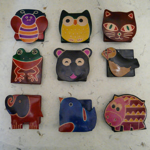 1100729a-Small-Square-Leather-Purses-Hippo-Bee-Orange-Cat-Frog-Koala-Brown-Cat-Butterfly-Puffin-Red-Elephant-blue-head-