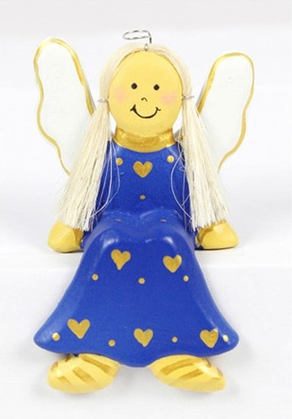 Handmade Wooden Angel Shelf Sitter in Various Colours