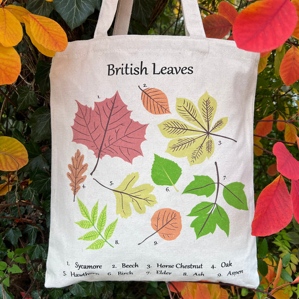 Flowers, Leaves and Fungi Recycled Cotton Tote Bags