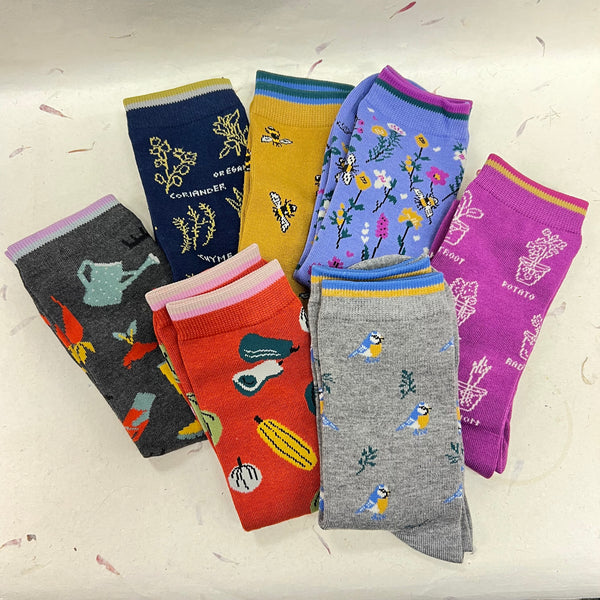 Selection Boxes of 7 pairs Bamboo Socks 4 - 7