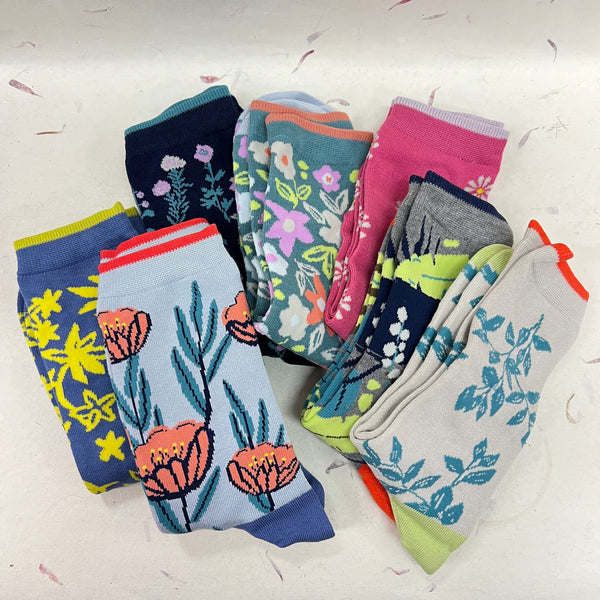 Selection Boxes of 7 pairs Bamboo Socks 4 - 7