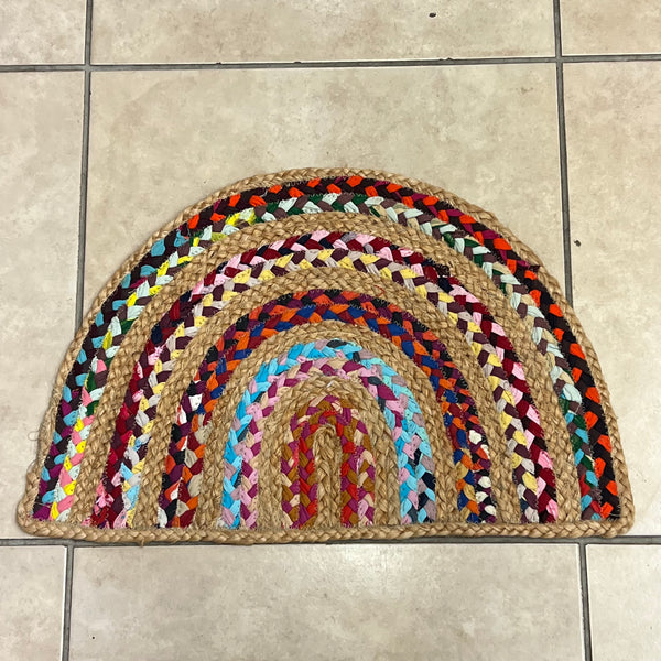 Shaped Rugs and Doormat made from Recycled Cotton & Jute 45x60cms