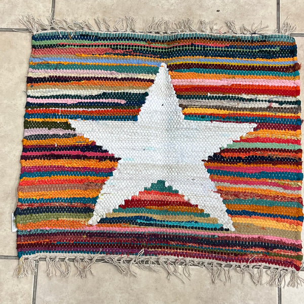 Shaped Rugs and Doormat made from Recycled Cotton & Jute 45x60cms