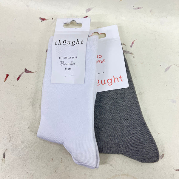 Solid Colour Plain Bamboo Socks 4 - 7