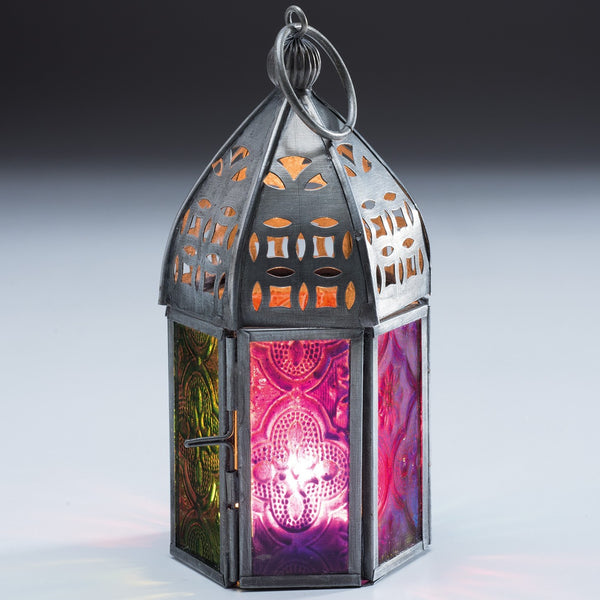 Mini Multi Coloured Moroccan Lantern
