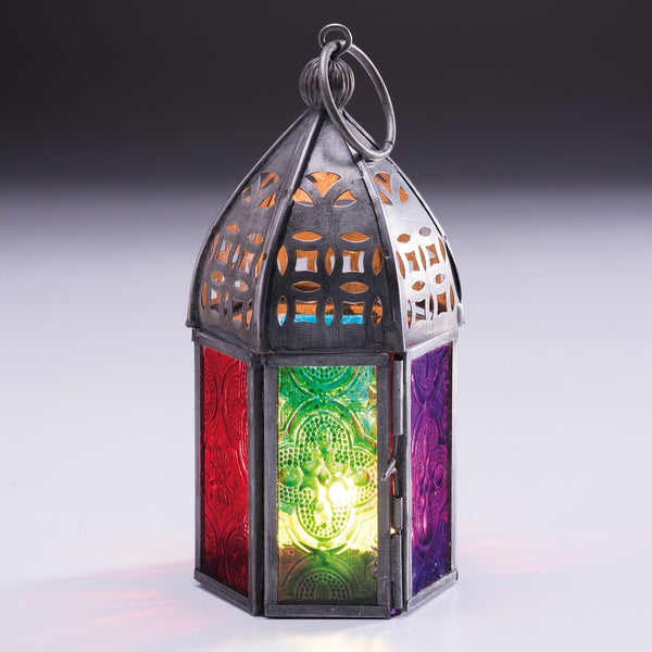 Mini Multi Coloured Moroccan Lantern