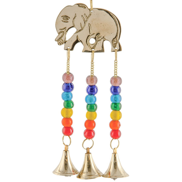Elephant with Bells and Rainbow Beads Windchime