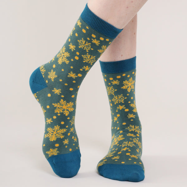 Snowflake Bamboo Socks 4 - 8