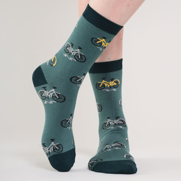 Shades of Blue Greens Bamboo Socks 4 - 8