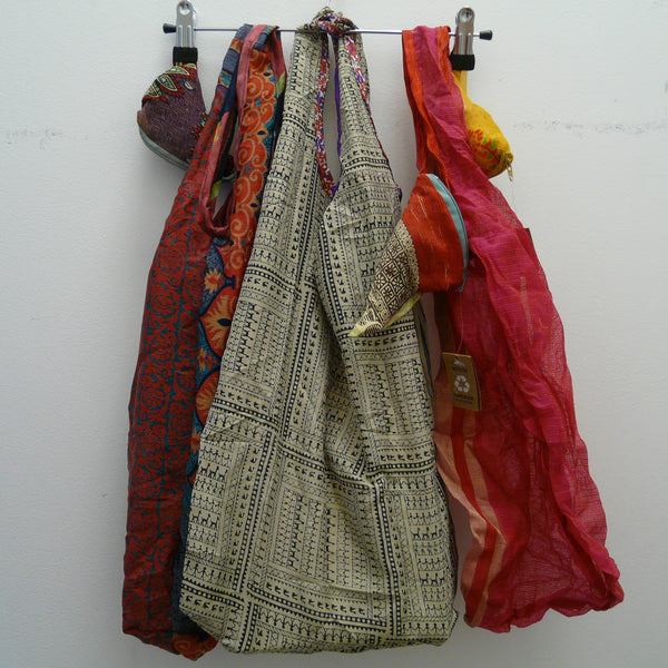 Recycled Sari Foldaway Fair Trade Shopping Bag
