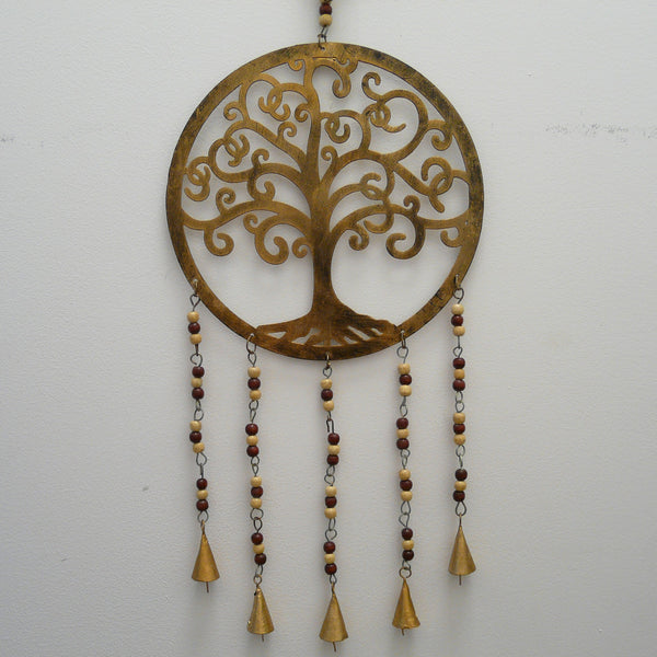 Hanging Tree of Life Windchime with Wooden Beads
