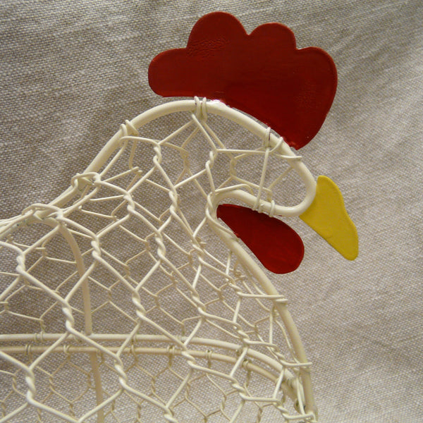 Cream Hen Egg Storage Basket