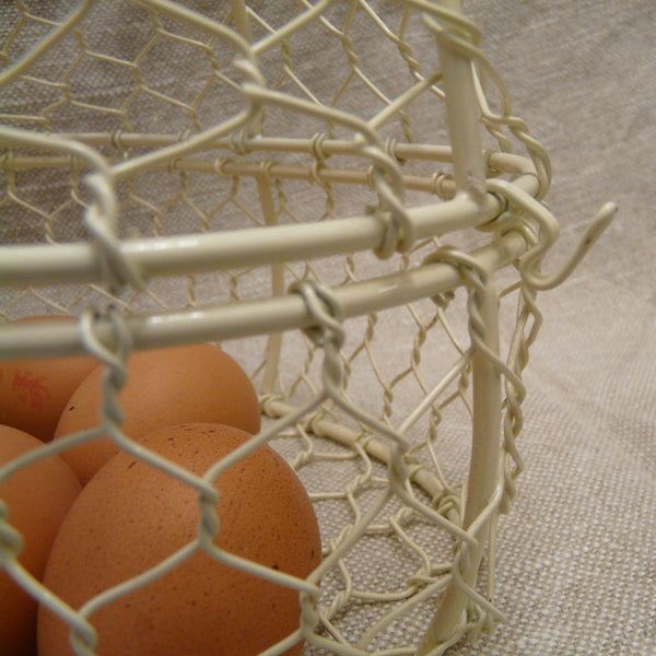 Cream Hen Egg Storage Basket