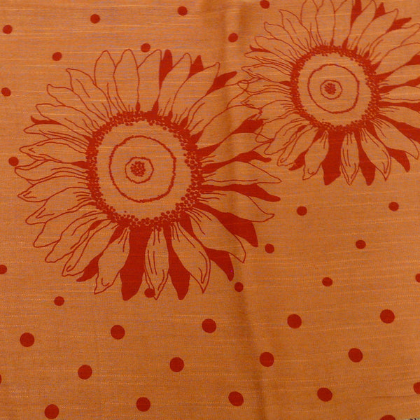 Hand Printed Sunflower Scarves