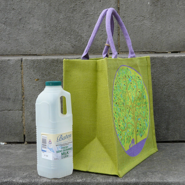 Tree of Life with Elephants Jute Bag