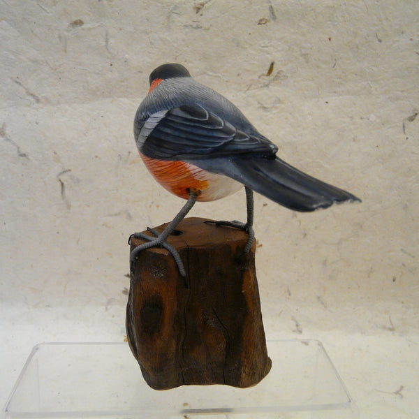 Bullfinch - Hand-carved Painted Wooden Bird