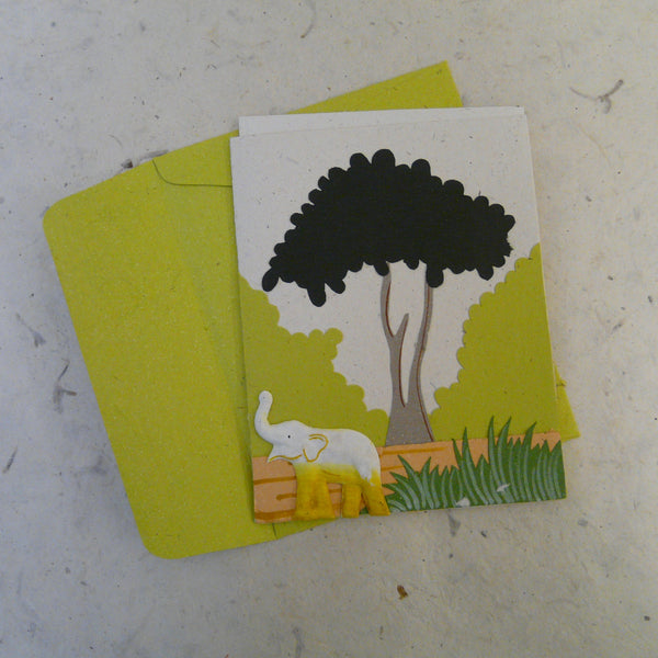 Selection of 5 Elephant Dung Paper Eco Maximus Cards