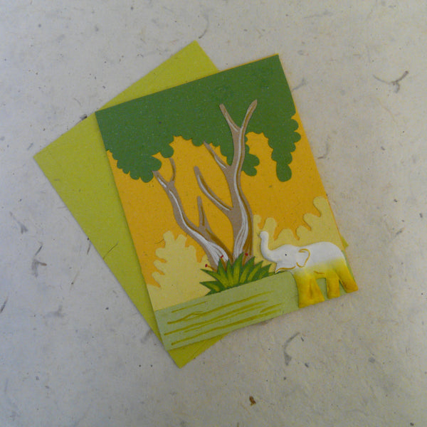 Selection of 5 Elephant Dung Paper Eco Maximus Cards