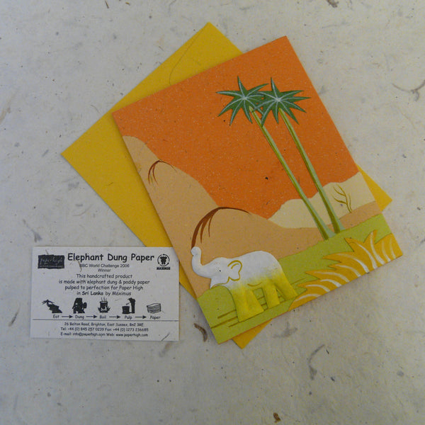Selection of 5 Elephant Dung Paper Eco Maximus Cards