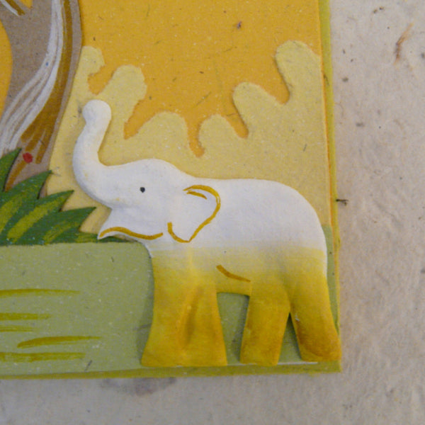 Yellow Elephant Dung Paper Eco Maximus Card