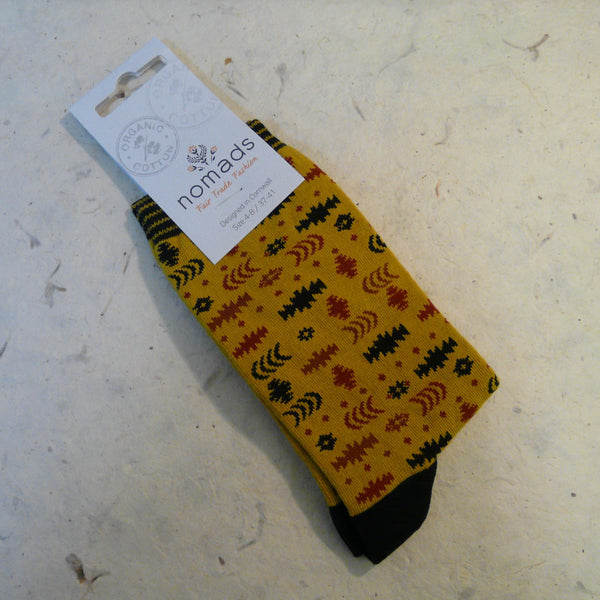 Nordic Pattern Organic Cotton Socks 4 - 7