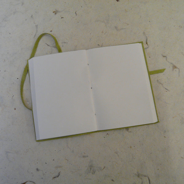 Lime Green Suede Printed Notebook