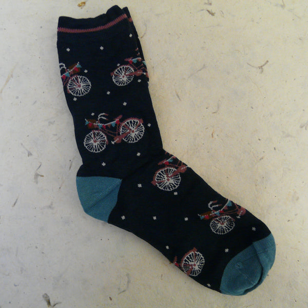 Velma Bicycle Socks in a bag (Pack of 2) size 4 - 7