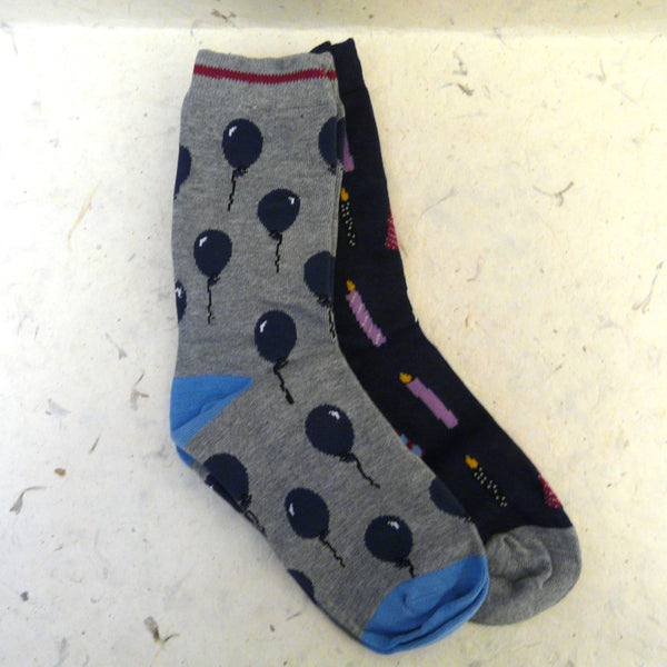 Party Celebration Socks in a bag (Pack of 2) size 4 - 7