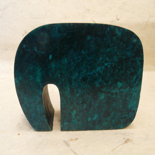 Pair of Turquoise Soapstone Elephant Bookends