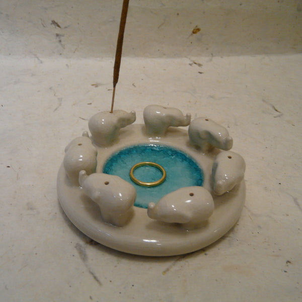 Circle of Elephants Incense Holder