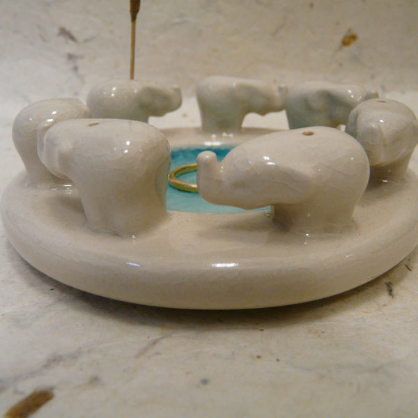 Circle of Elephants Incense Holder