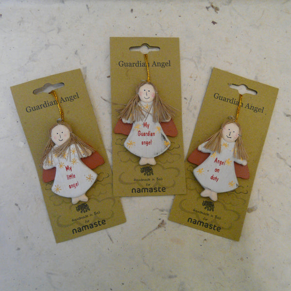 Hanging Wooden Angels Decoration