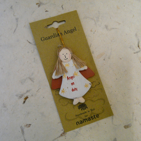 Hanging Wooden Angels Decoration