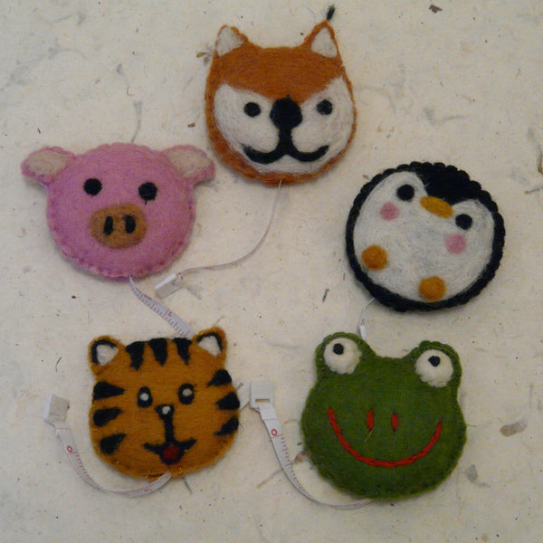 Fox Animal Felt Covered Tape Measure
