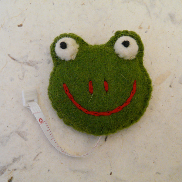 Frog  Animal Felt Covered Tape Measure