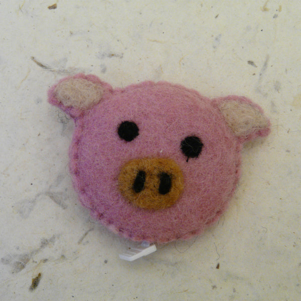 Pig Animal Felt Covered Tape Measure