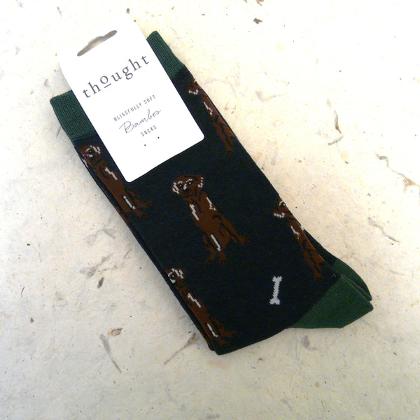Thought Lyman Dog and Solid Jack Bamboo Socks 7 - 11