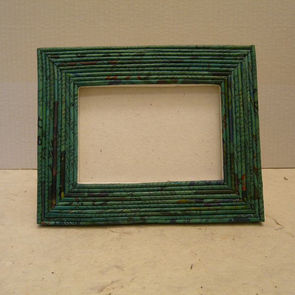 Recycled Newspaper Picture Frame Teal