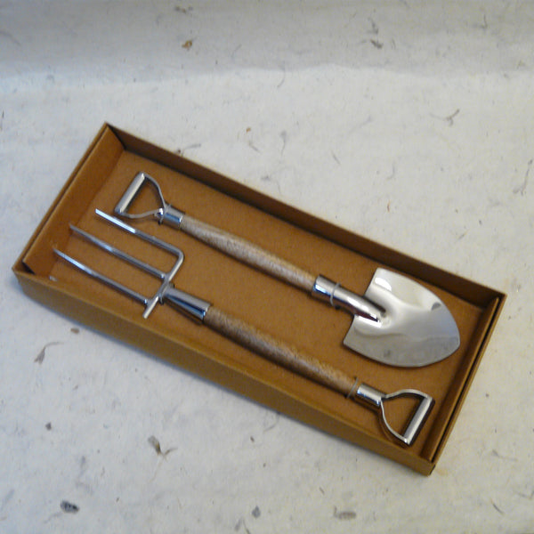 Pair of Handmade 'Dig In' Salad Servers