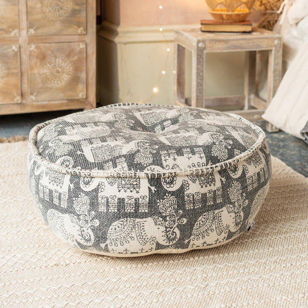 Hathi Elephant Collection - Quilt 210x240cms Stool and Pouffe