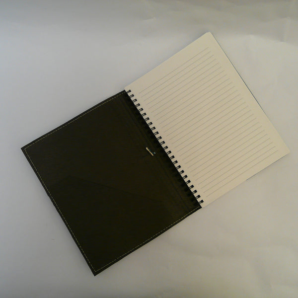 fairtrade-upcycled-cotton-A5-notebook-open-teal-with-elastic