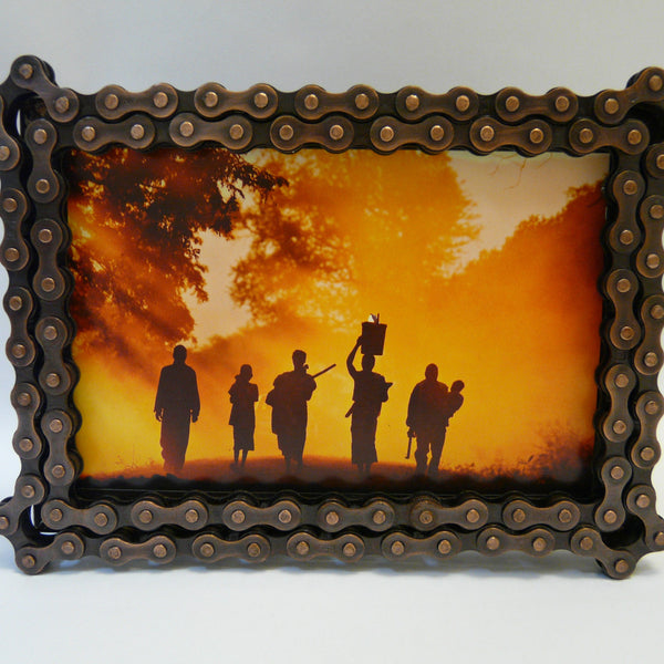 Upcycled Bike Chain Photo Frame