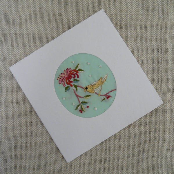 Honeysuckle and Bird Card