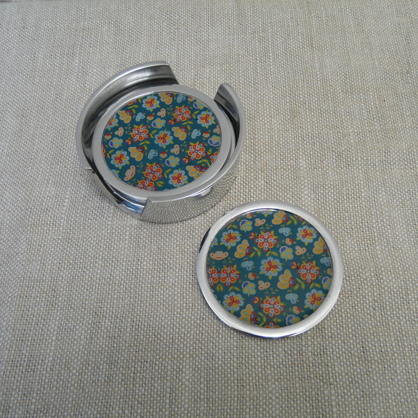 P1110184-Fair-Trade-Recycled-Aluminium-Flower-Coaster-Set-Holder-with-1-coaster-Green