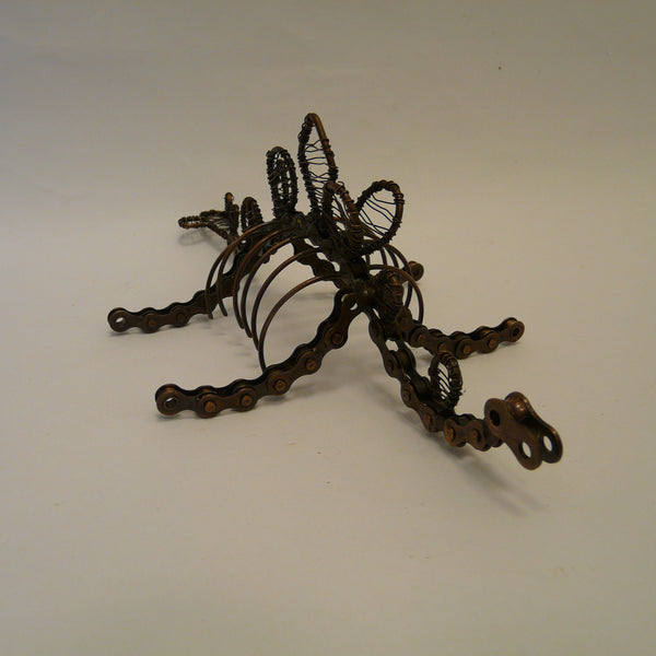 P1110401-fair-trade-upcycled-bike-chain-stegosaurus-dinosaur-front-view