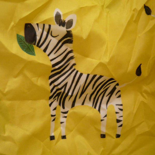 Detail of black and white Zebra with leaf in its mouth
