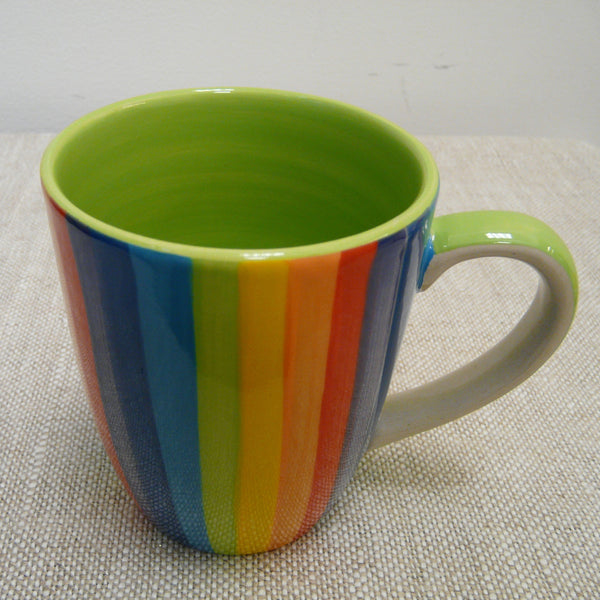 Taller-Rainbow-mug-Vertical-Stripes-Inside-Green-handle-green-upper-surface-natural-underside