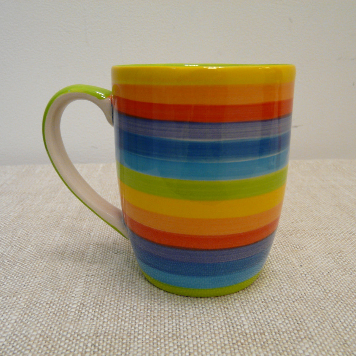 Vintage 70s Coffee Smooth Sailing No Spill Mug RPP inc W Lid Rainbow