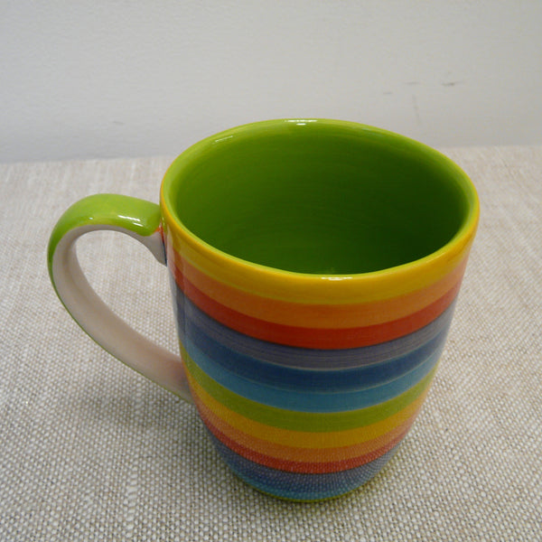 Taller Rainbow Mug with Horizontal Stripes